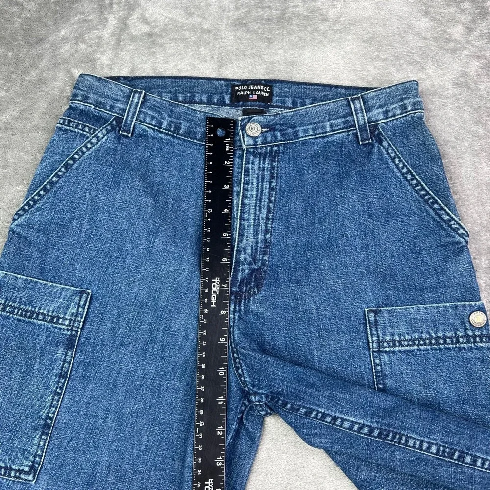 Polo Ralph Lauren Jeans Co. Denim Cargo Shorts Womens 16 Blue Carpenter‎ 11